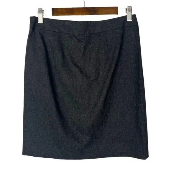 Theory Gray Wool Knit Pencil Skirt 2 - Picture 2 of 4
